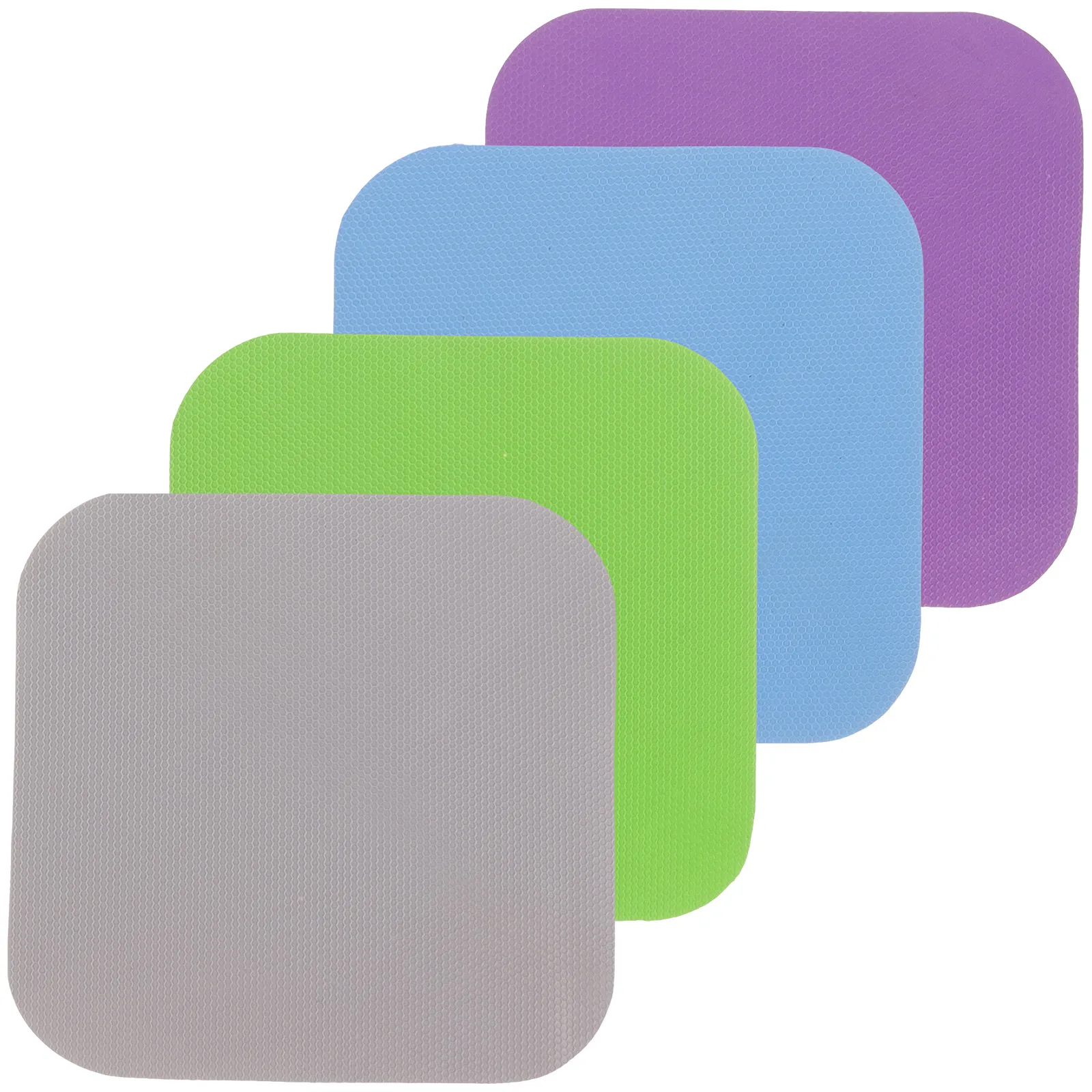 

4pcs Rubber Jar Opener Gripper Pads Bottle Opening Mats for Jars Nonslip Kitchen Tool Set Blue Gray Green Purple