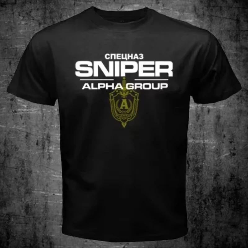 

Trend 2026 Summer New Russian Soviet Special Forces Α Coefficient Special Forces Sniper with The Same Printed T-shirt Vintage