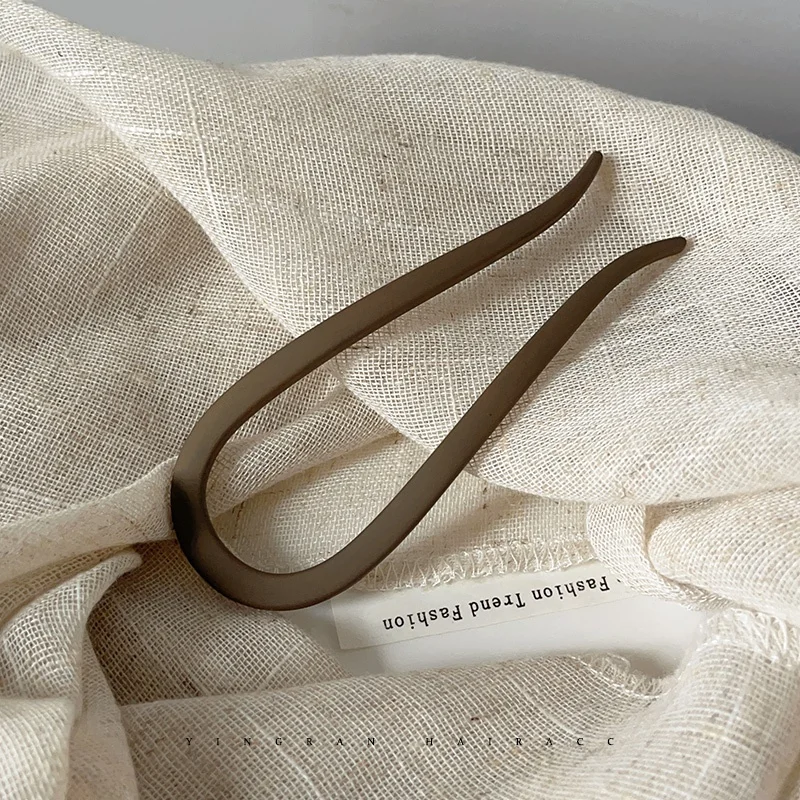 

Простая матовая U-образная заколка для волос, женские аксессуары для волос, булочка с головой, слинг, инструмент, модные украшения для волос, смола