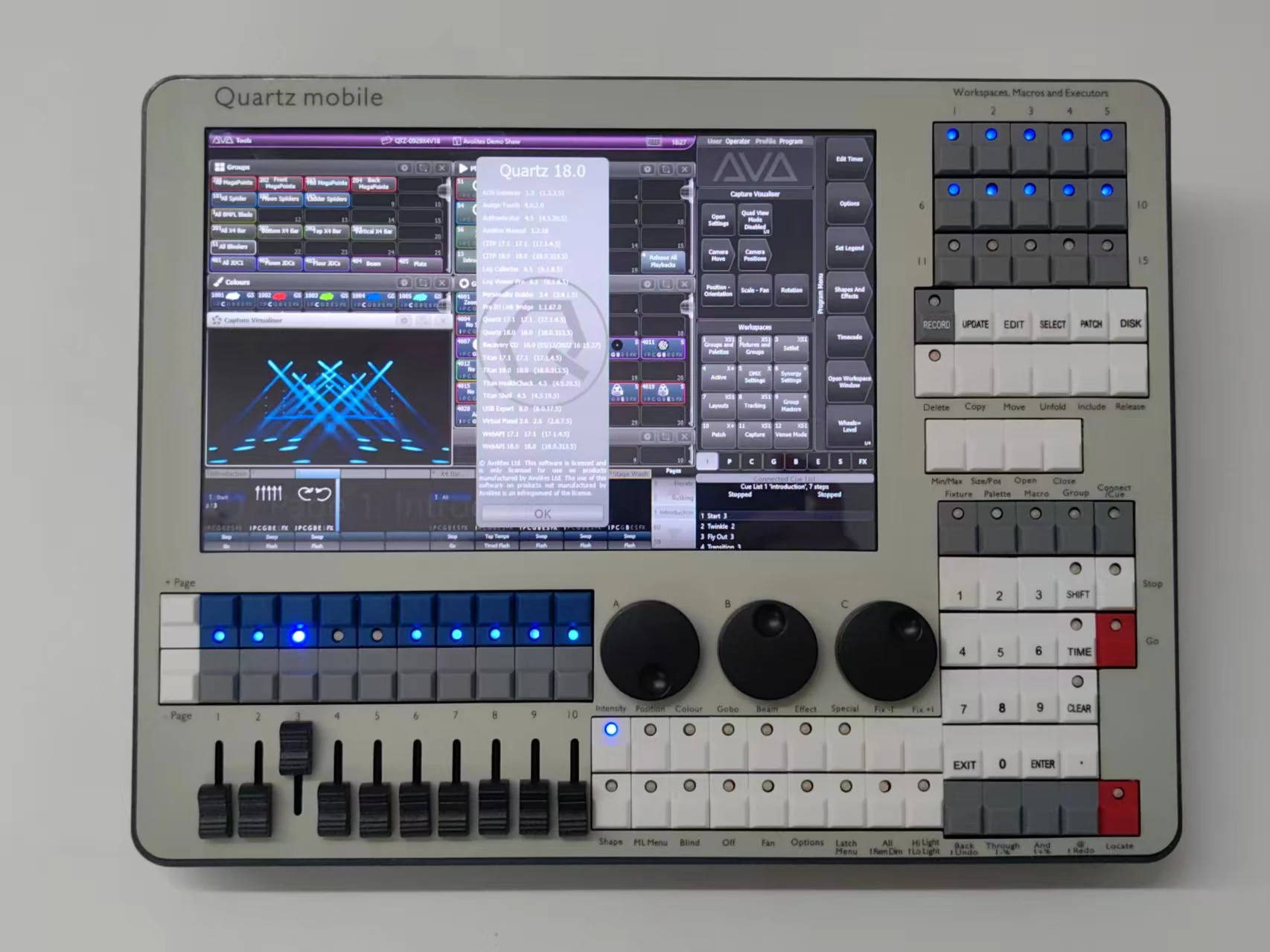 Mini Quartz Mobile Titan DMX Console, Stage Lighting Controller