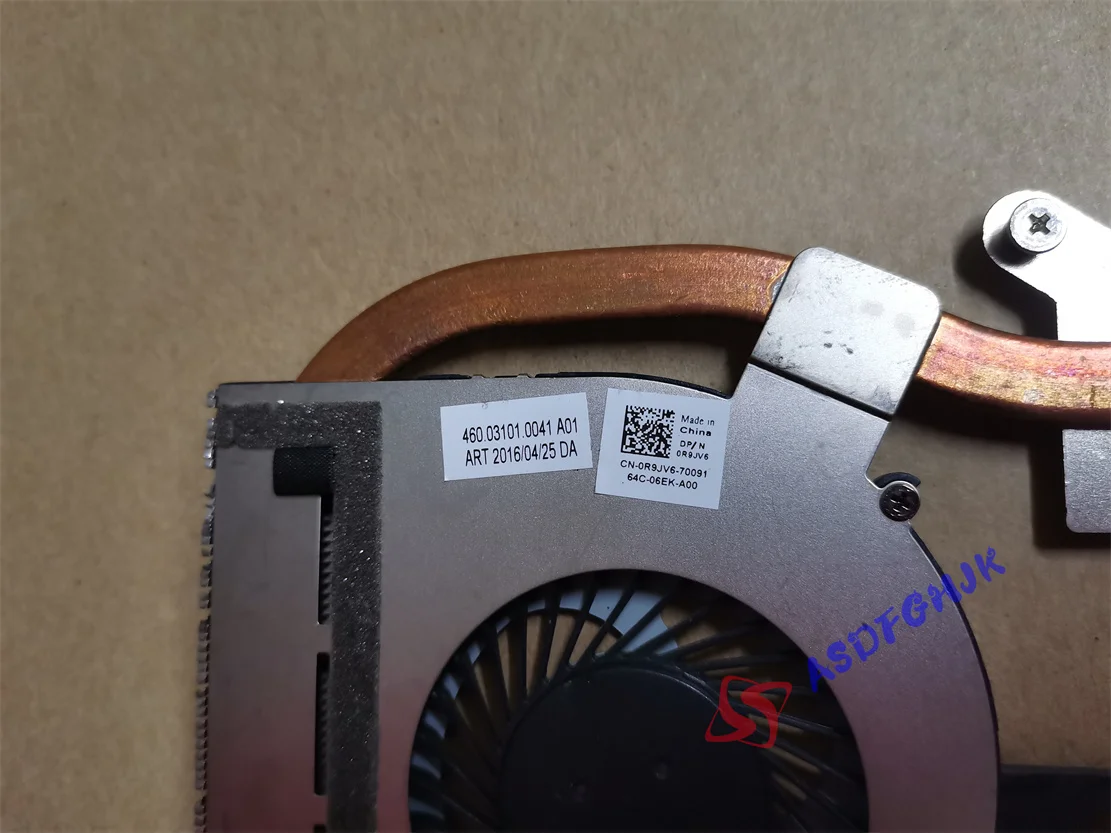 Genuine  FOR Dell Inspiron 15-3558 CPU cooling fan with radiator r9jv6 0r9jv6 cn-0r9jv6 fully tested