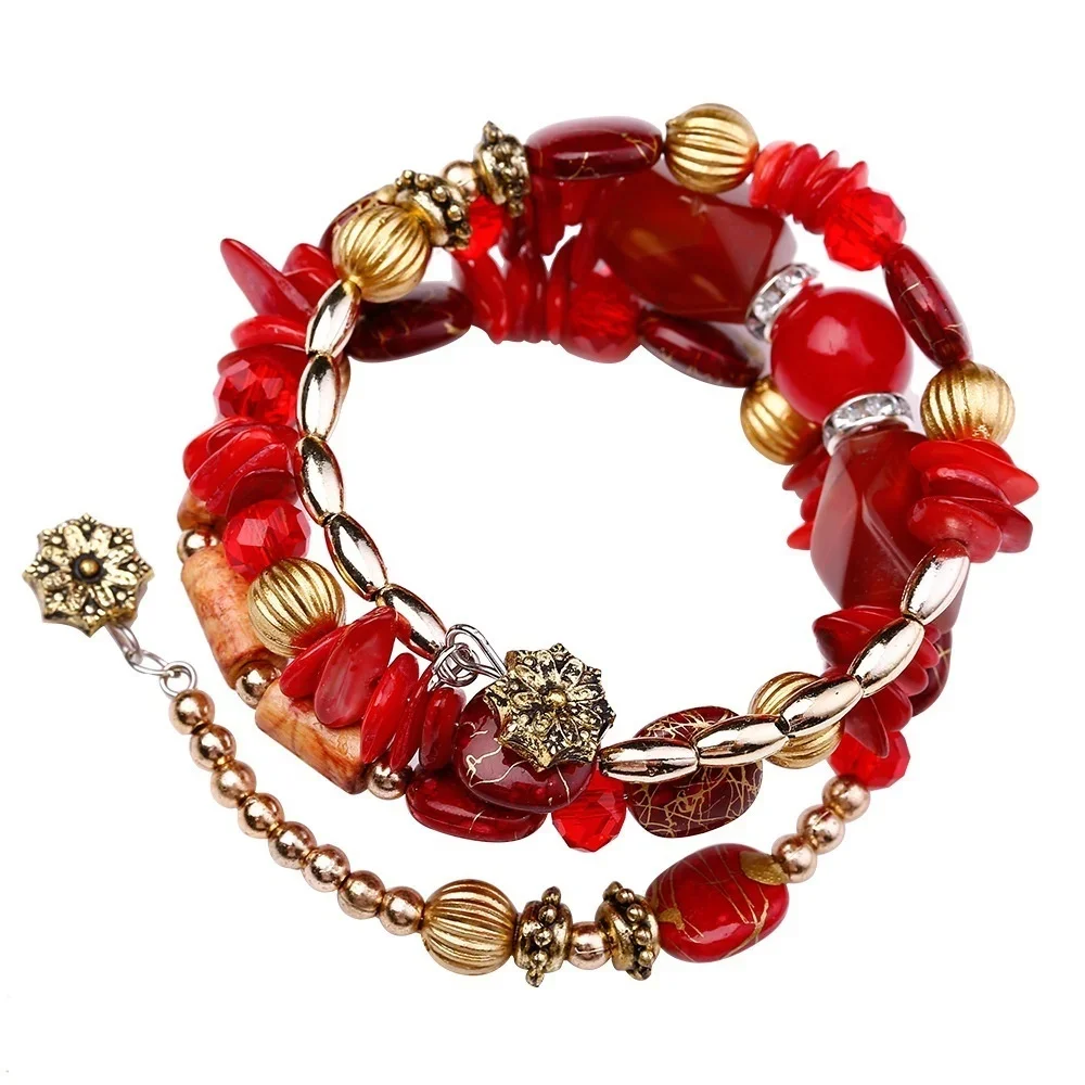 

Rhinestone Clear Gem Crystal Bracelets Bangles Multilayer Chain Gold Filled Resin Bracelet Party Bracelet for Women