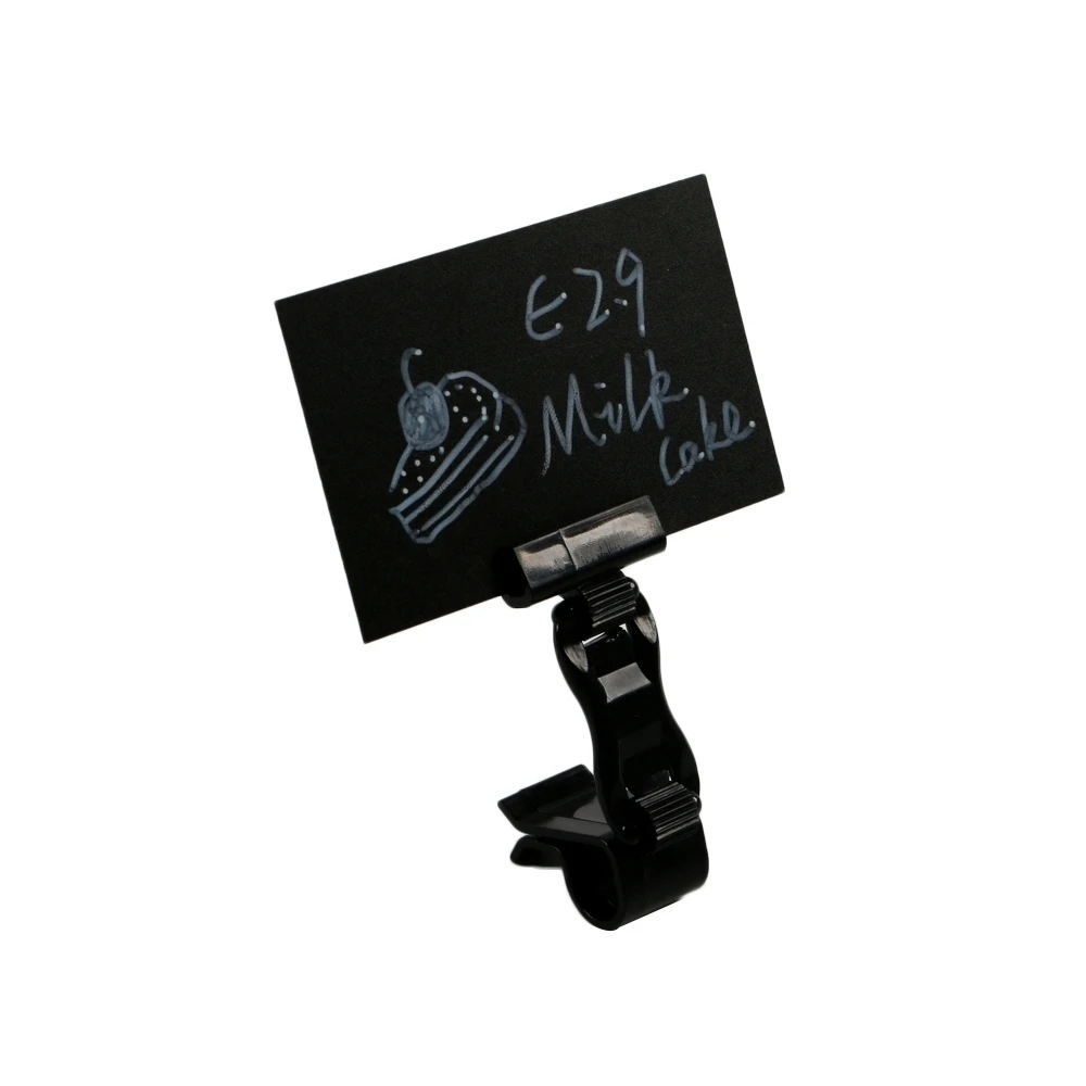 

Retail Store Pop Sign Card Swivel Plastic Clip Black