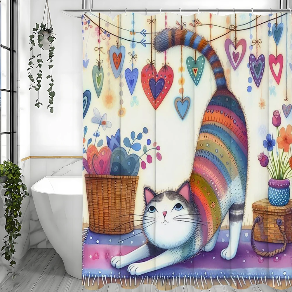 Cute Cat Love Flowe… - image