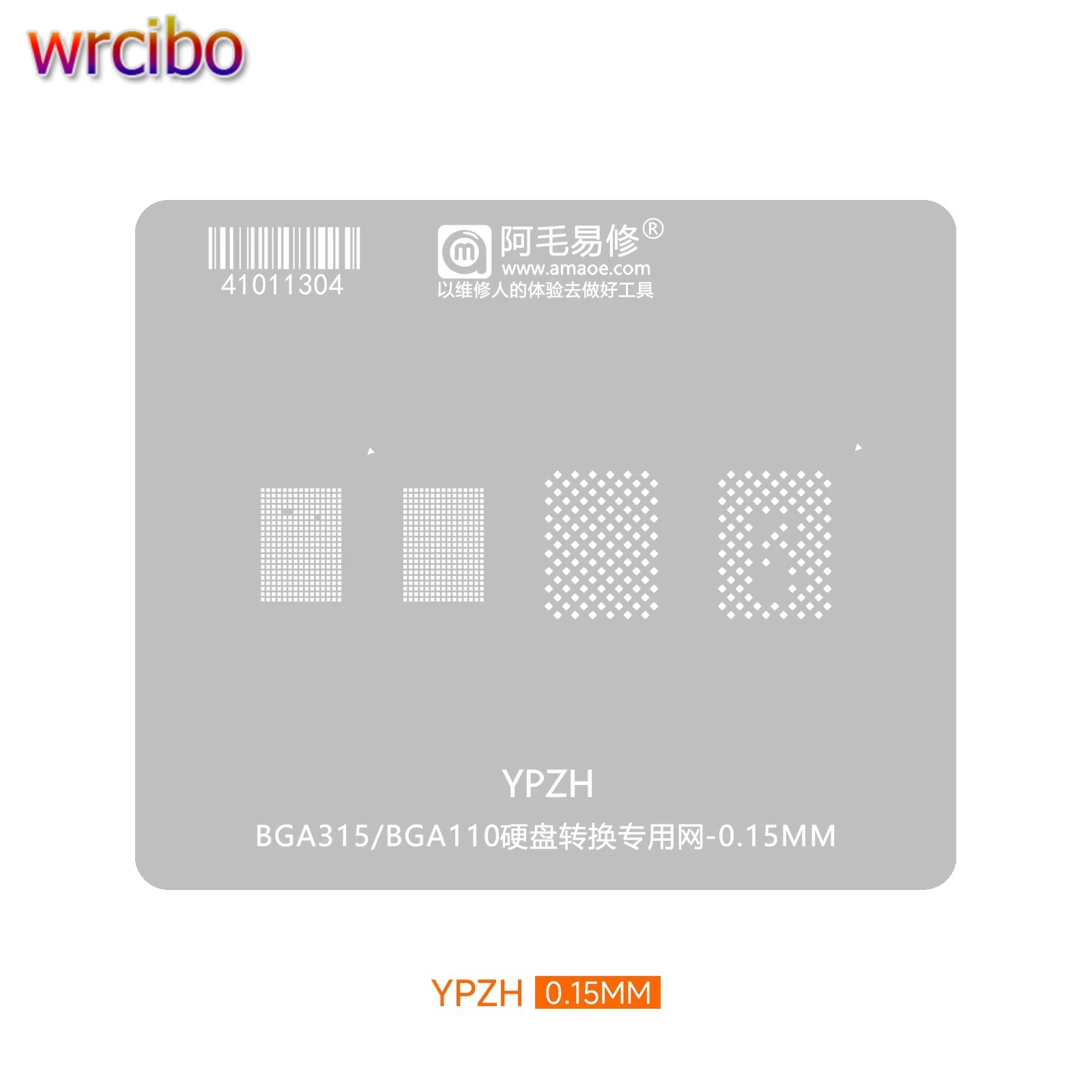 Amaoe YPZH IC Chip BGA Reballing Stencil For BGA315 BGA110 Hard Drive Conversion Special Repair Rework Tin Template Steel Mesh