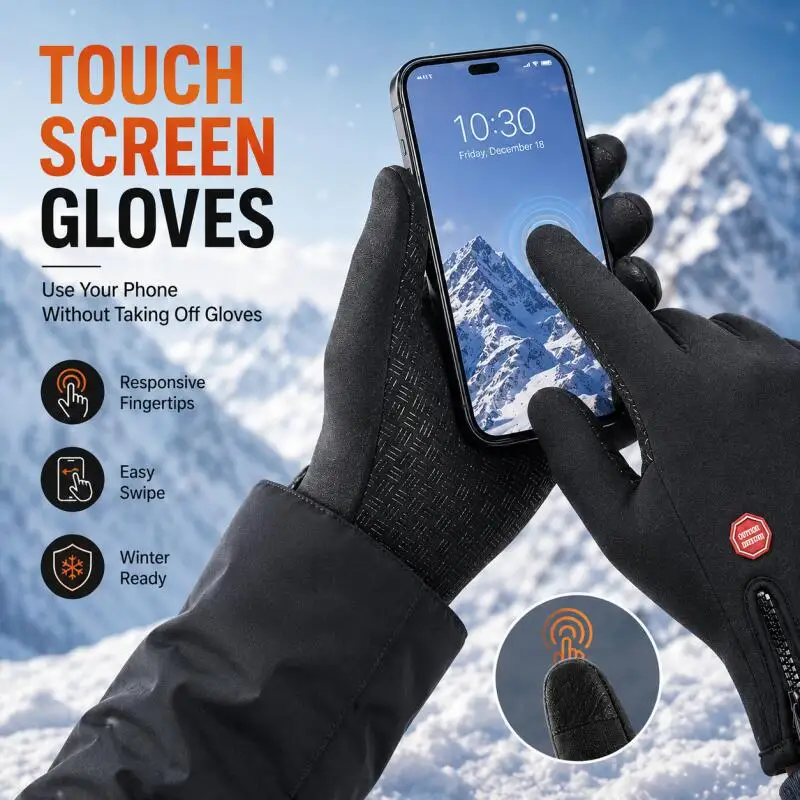 Winter Warm Golves Thermal Screen-touchable Gloves Warm Ski Cycling Gloves For Outdoor Running Driving Riding Sport Glove Unisex