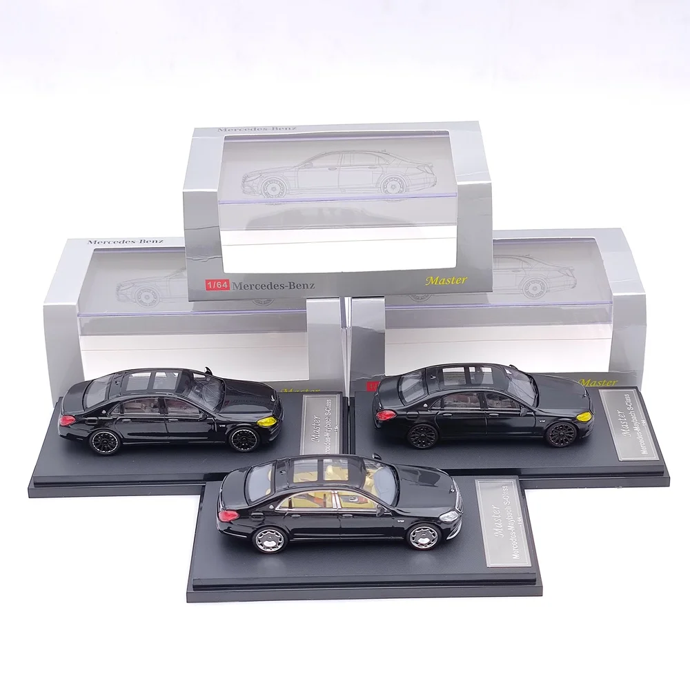 ダイキャスト-1-64-スケールマスターベンツマイバッハ-w126-s560-s680-s450-サムライブラック模造合金車モデルグッズおもちゃギフトお土産