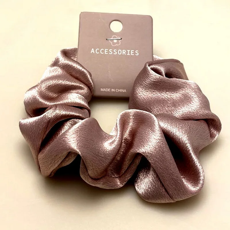 2023 Fashion Satin Scrunchie Women Silk Hair Tie Elastic Hair Bands Girls black Hairbands Hair Rope Crunchie For Hair Accessorie