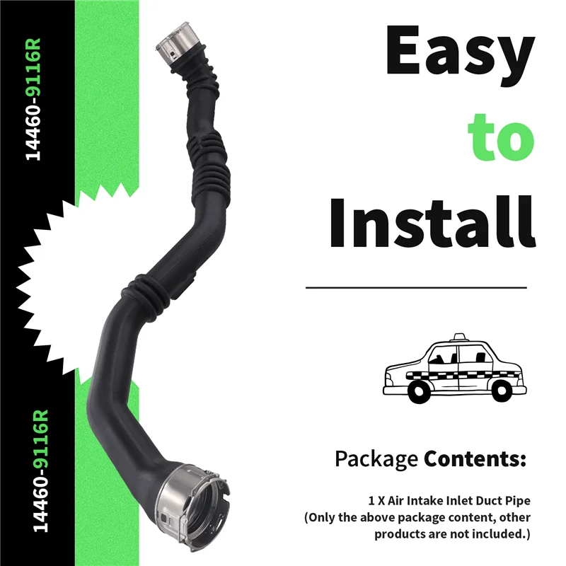 

AB56-For Renault Clio Wk4 1.5D Duster Captur I Lodgy Logan II Turbo Intercooler Intake Hose 144609116R Air Inlet Duct