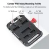 SmallRig ミニ V マウント バッテリー マウント プレート カニ型クランプ付き ユニバーサル カメラ アクセサリー用 1/4-20 インチネジ穴付き 2989 2