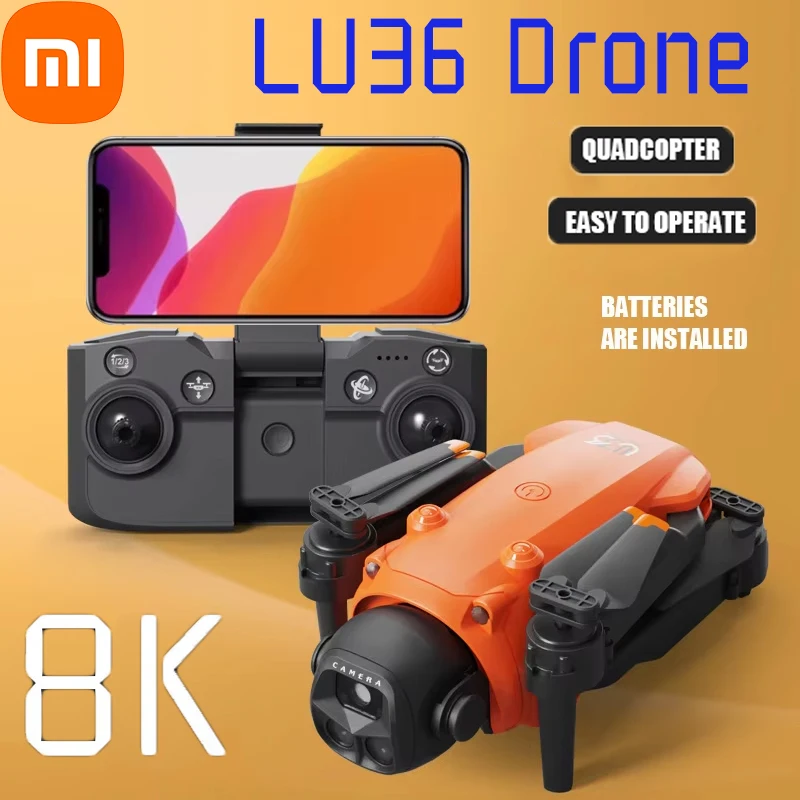 Xiaomi LU36 الطائرة بدون طيار التدفق البصري كاميرا مزدوجة التصوير الجوي كوادكوبتر التحكم عن بعد فرش الطائرات طوي درون هدية