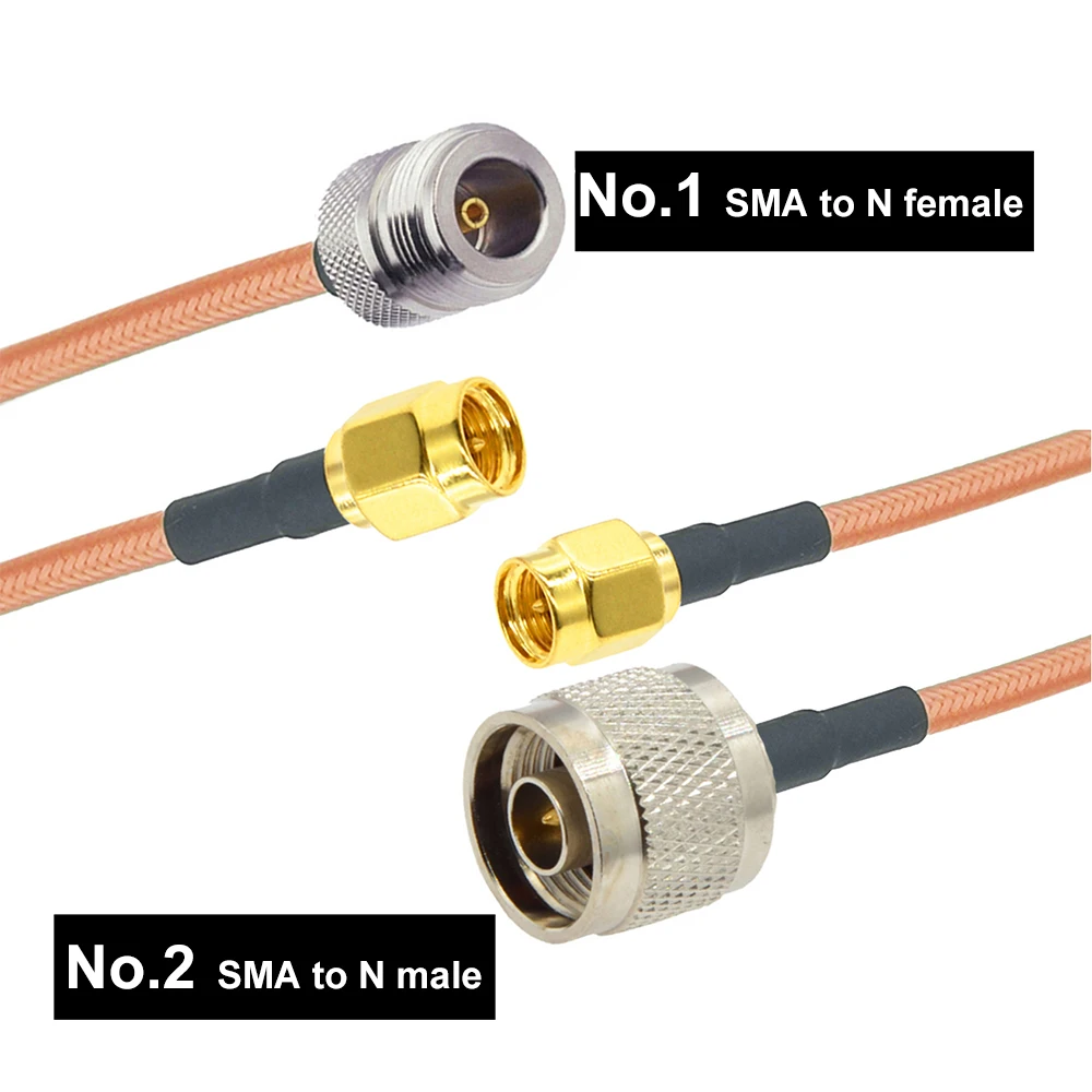 

RG316 SMA Male To N male Connector N-J N female SMA-J RF Adapter extend Cable Extension cord Jumper Pigtail Crimp Adapter