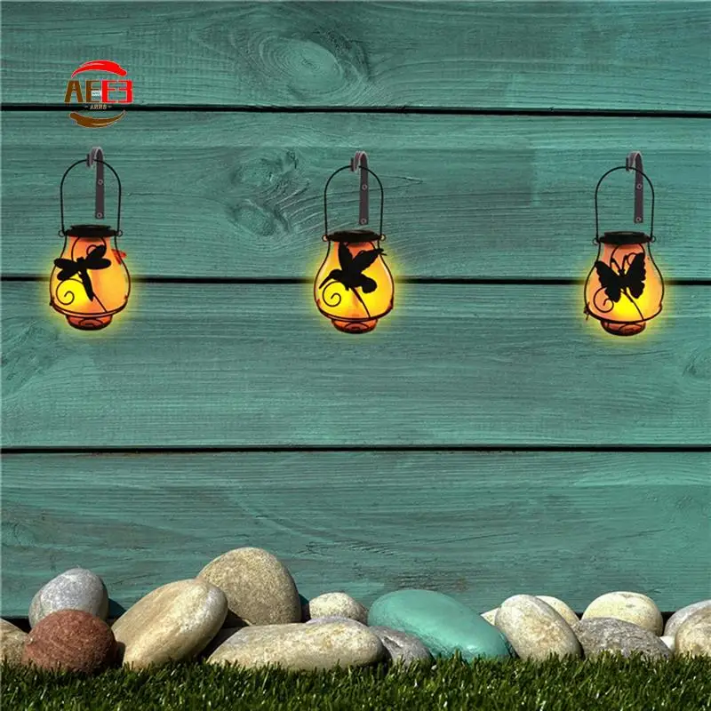

AEE3-Outdoor Lanterns Solar Lantern Outdoor Lights With Flame Lights, Waterproof Hanging Solar Lanterns For Garden Decor