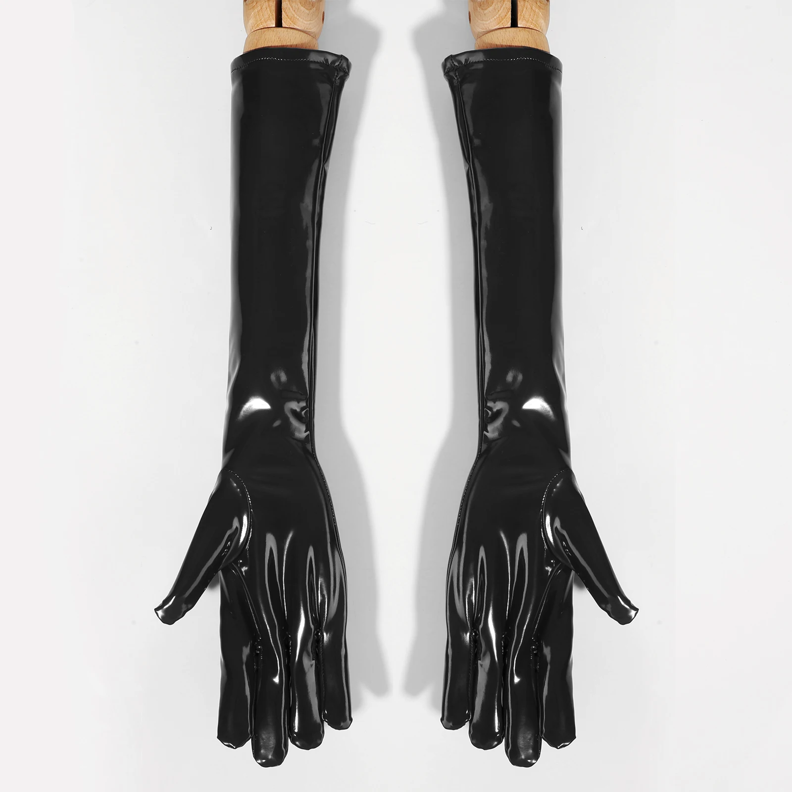 Gants longs en Faux cuir pour femmes, vêtements de Cosplay en Latex, pour pôle danse, boîte de nuit, accessoires de fête à thème, gants serrés