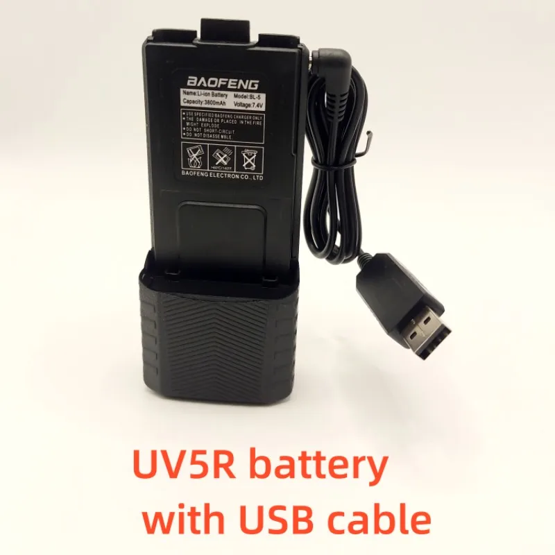 Baofeng baterai cadangan USB 3800mAh UV-5R BL-5R baterai 1800mAh untuk Walkie Talkie BF-F8 Uv 5r Uv5r UV-5RE UV-5RA 5RB 5RL