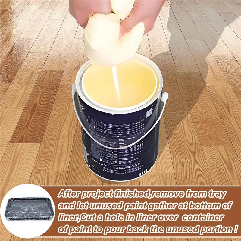 AT02-Set Of 40 Plastic Paint Tray Liners, 18 Inch, For Effortless House Painting And Wall Decor