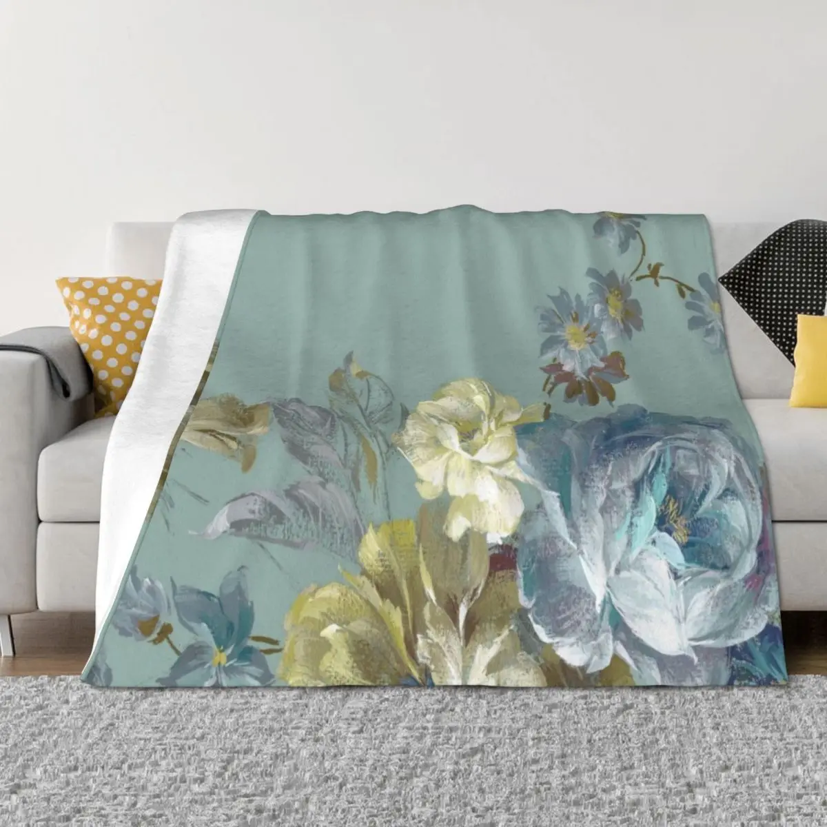 

tea rose Throw Blanket Baby Soft Plush Plaid blankets and throws christmas gifts Blankets