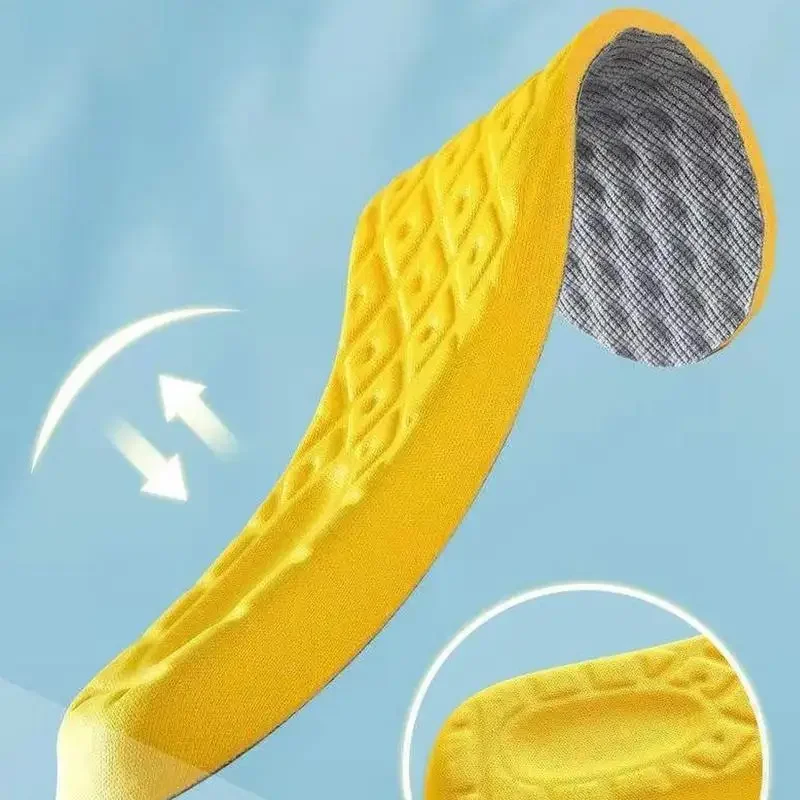 Shoe Insoles Memory Foam Men Feet Soles Pad Arch Support Safety Running Sport Cushion Stretch Breathable Women Shoe Insoles