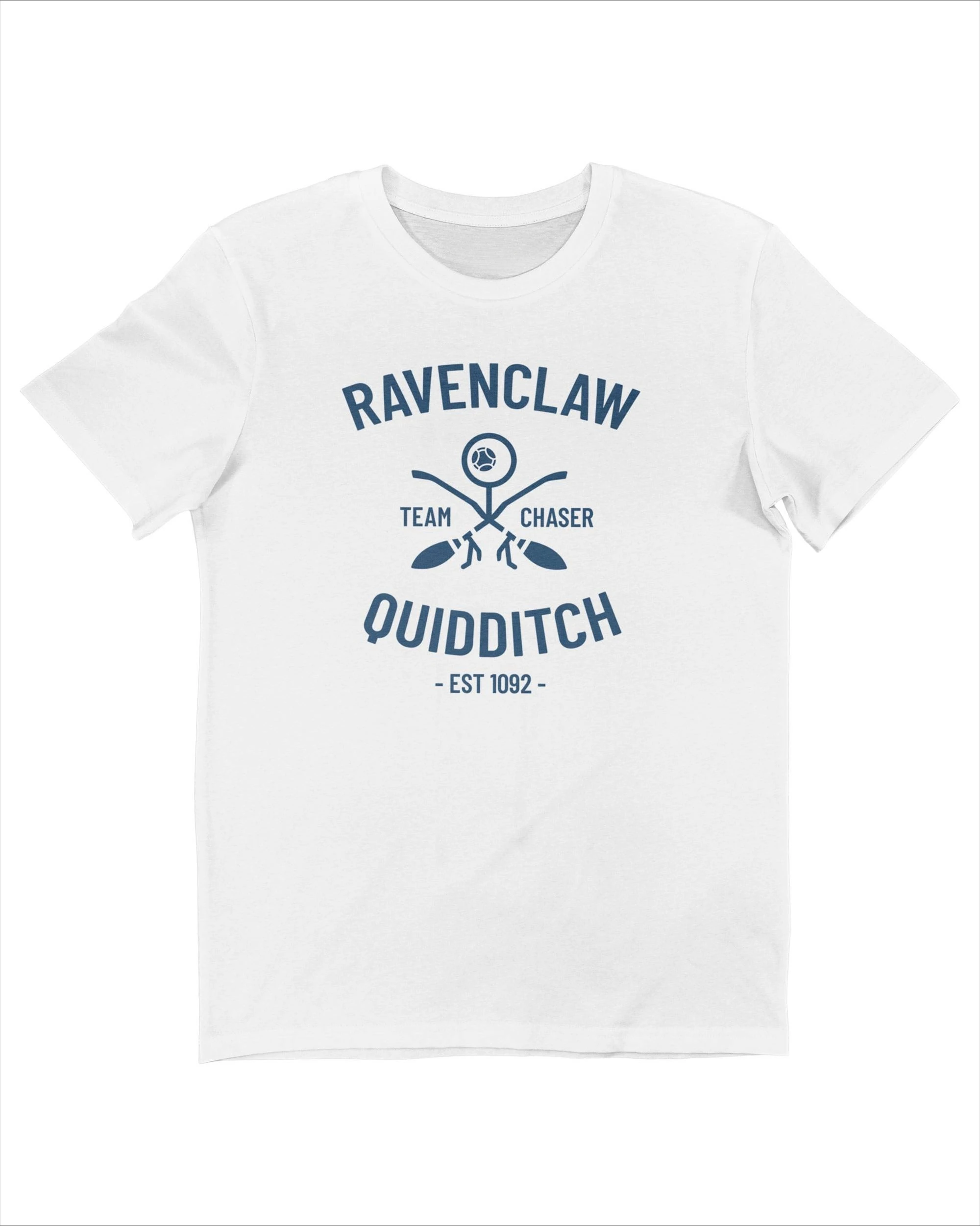 

Летние элитные брендовые хлопковые мужские и женские футболки Ravenclaw Team Chaser с графическим принтом и короткими рукавами, тренд уличной моды