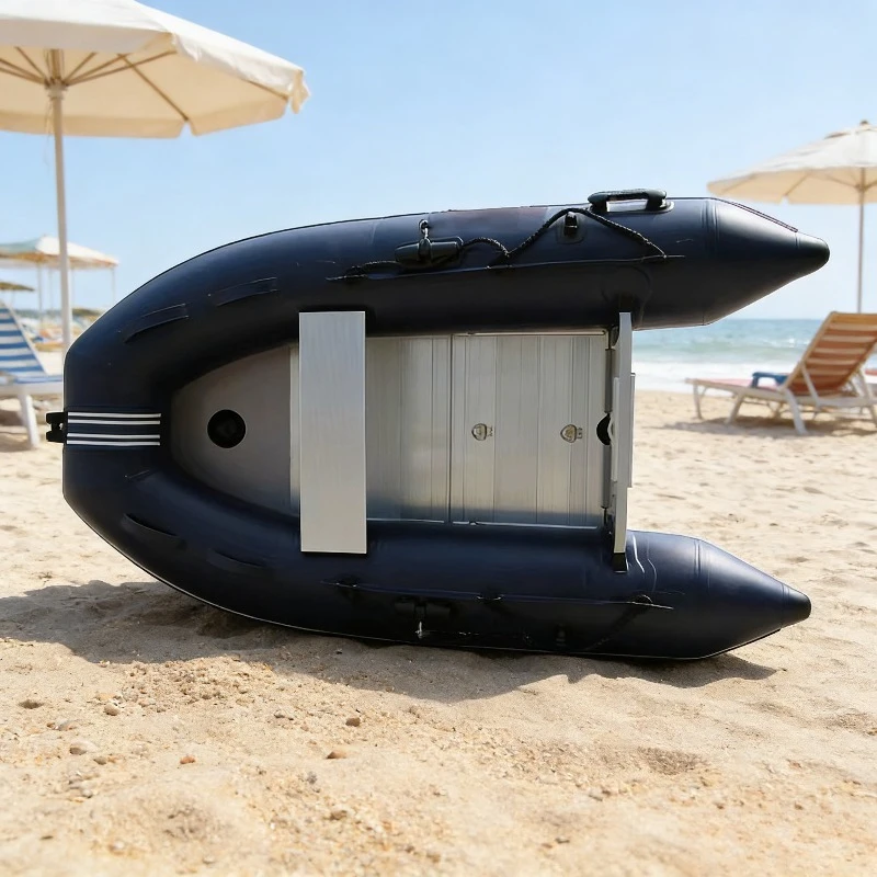 8ft Inflatable Fishing Boat Aluminum Floor Inflatable Aluminum Boat