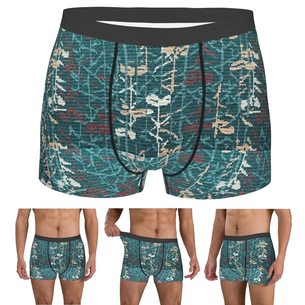 

Boxer Underpants Shorts MCO Orlando International Airport Carpet Panties Men's Ventilate Underwear for Homme Man Boyfriend Gifts