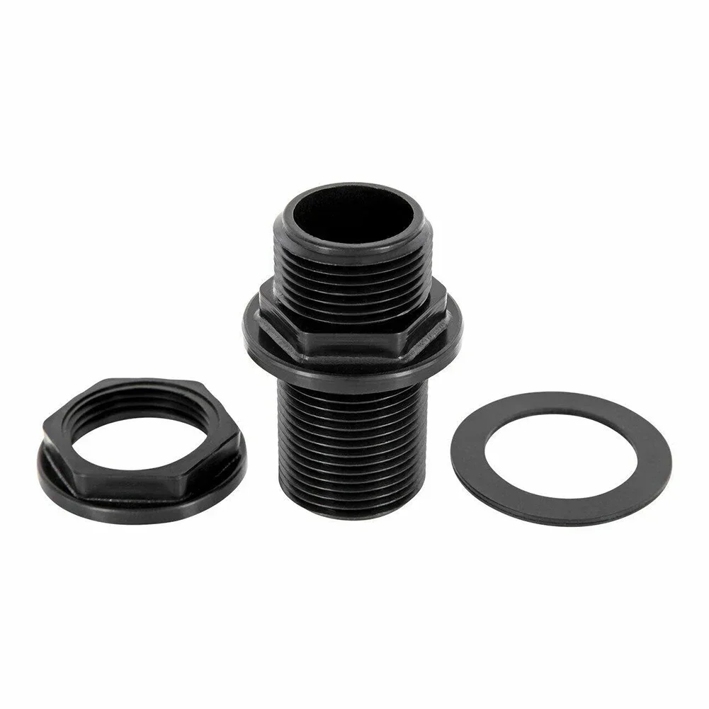 1x PP Tank Bushing Threaded Fitting Flange Connection External Thread IBC Rain Bucket Watering Equipment Connection Fitting