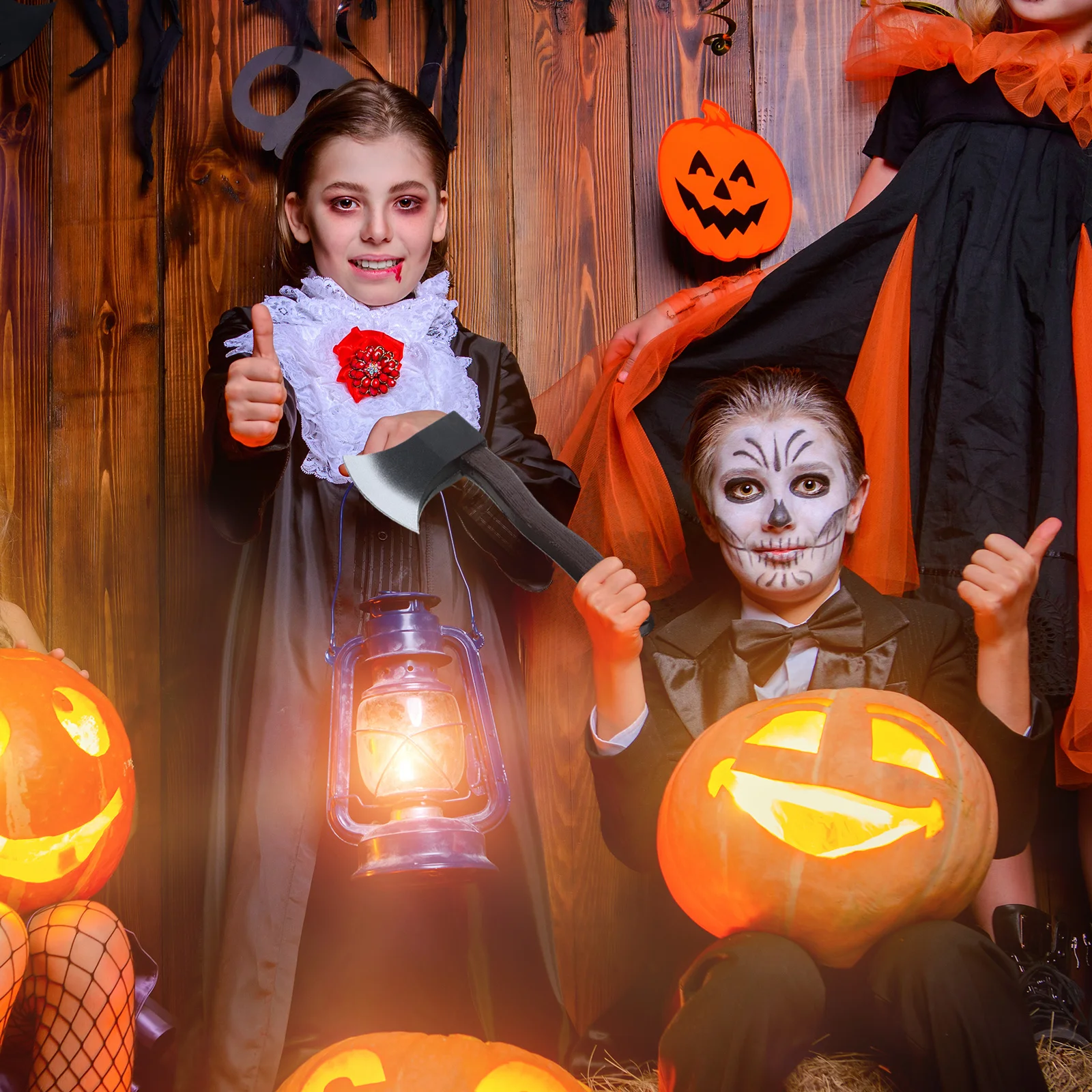 偽斧小道具 模造斧 ハロウィン仮装パーティー ロールプレイ 中世をテーマにしたイベント用 1個 軽量ゴム製手斧