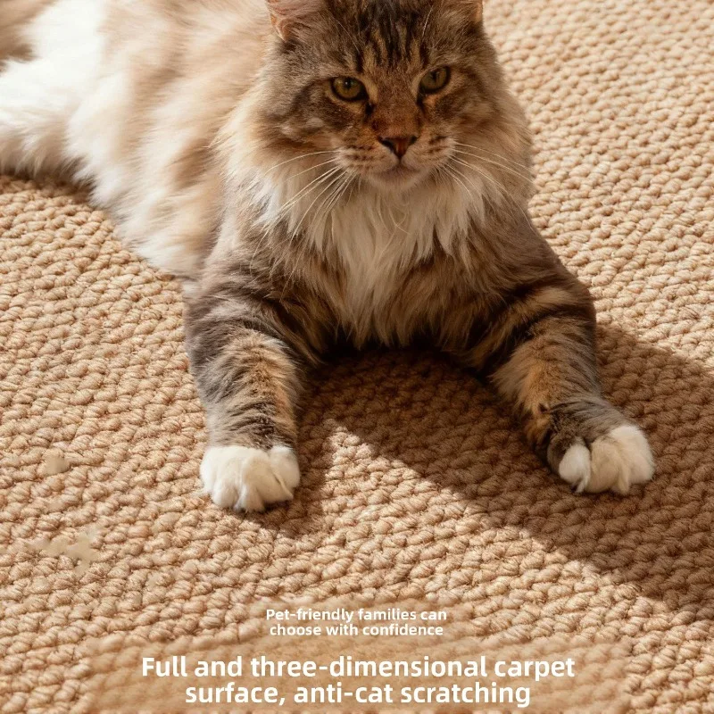 Vintage Style Imitation Sisal Rug Large Living Room Coffee Table Bedroom Cat Scratch Resistant Carpets for Living Room