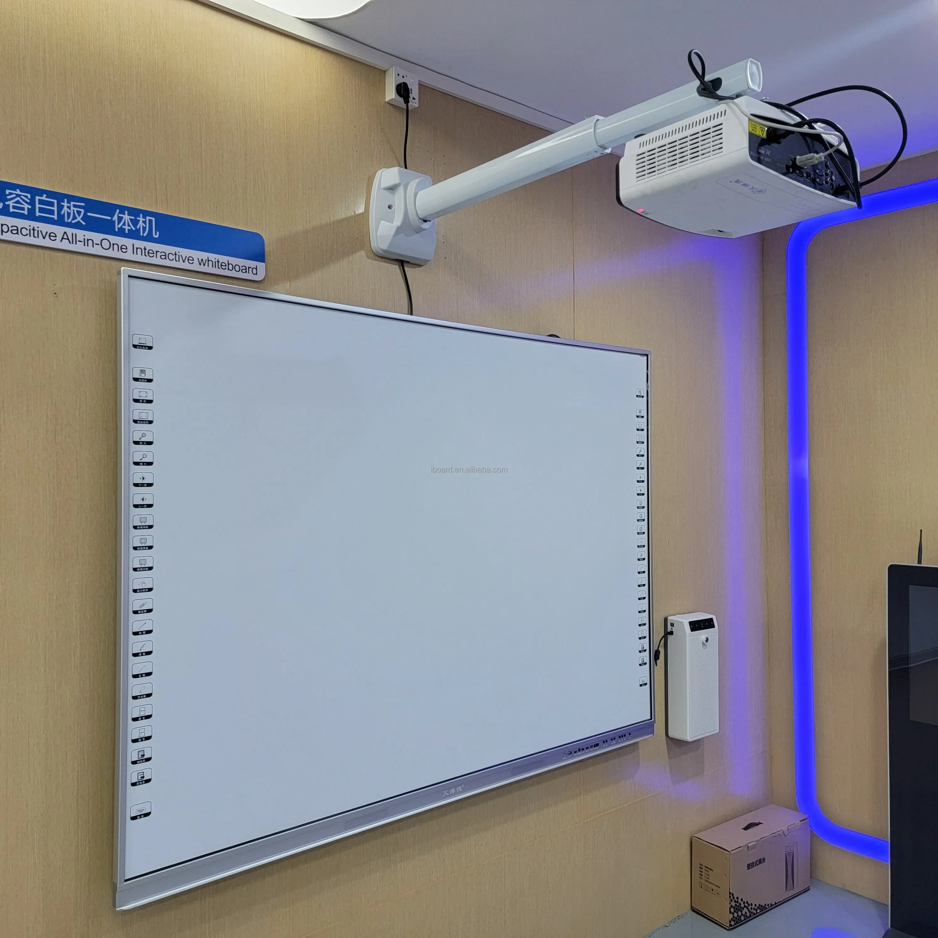 

Chinese factory whiteboard 96 inch portable interactive device with projector intelligence