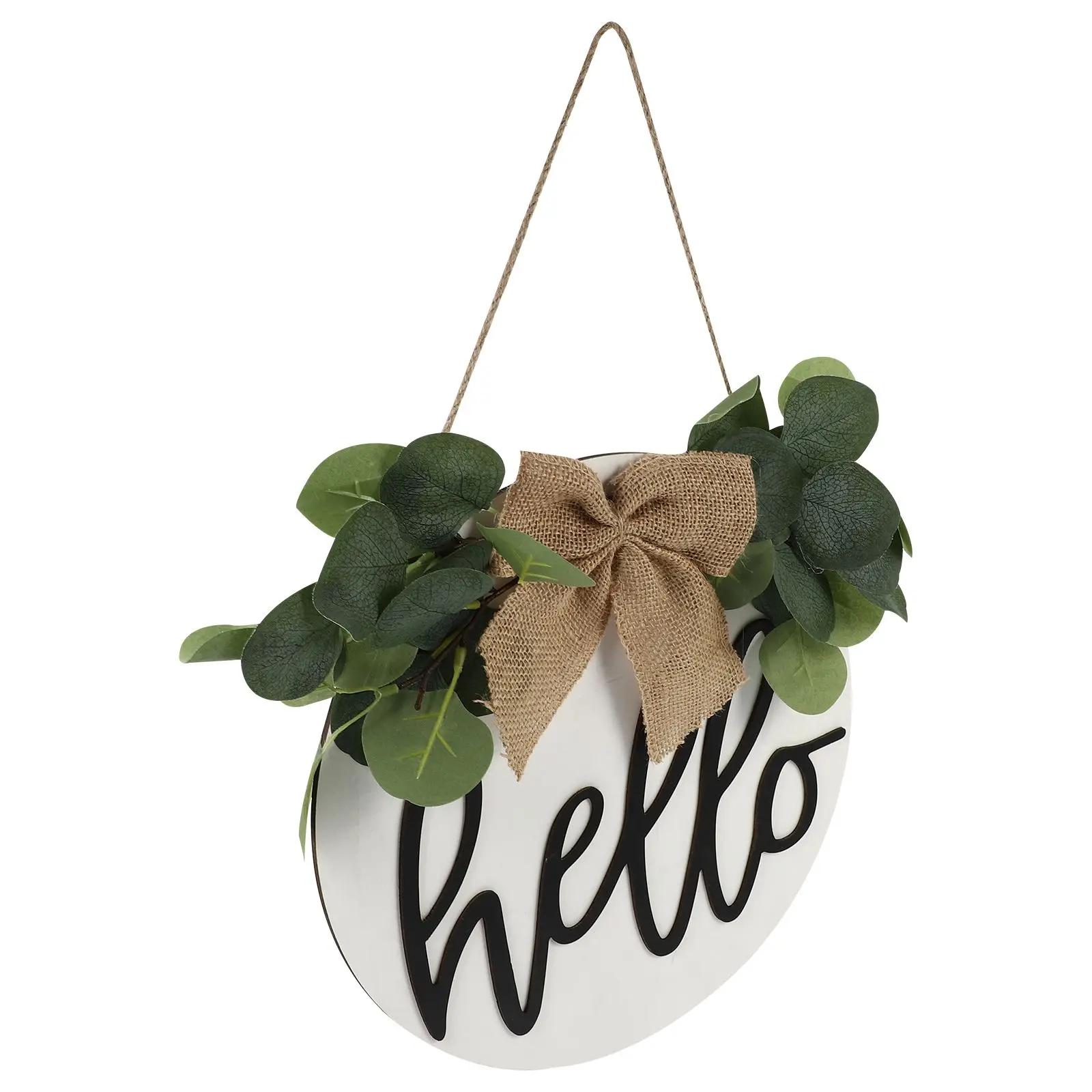 

Creative Wooden Door Pendant Hello Board Sign Spring Home Shop Guest Welcoming Lightweight Festive DIY