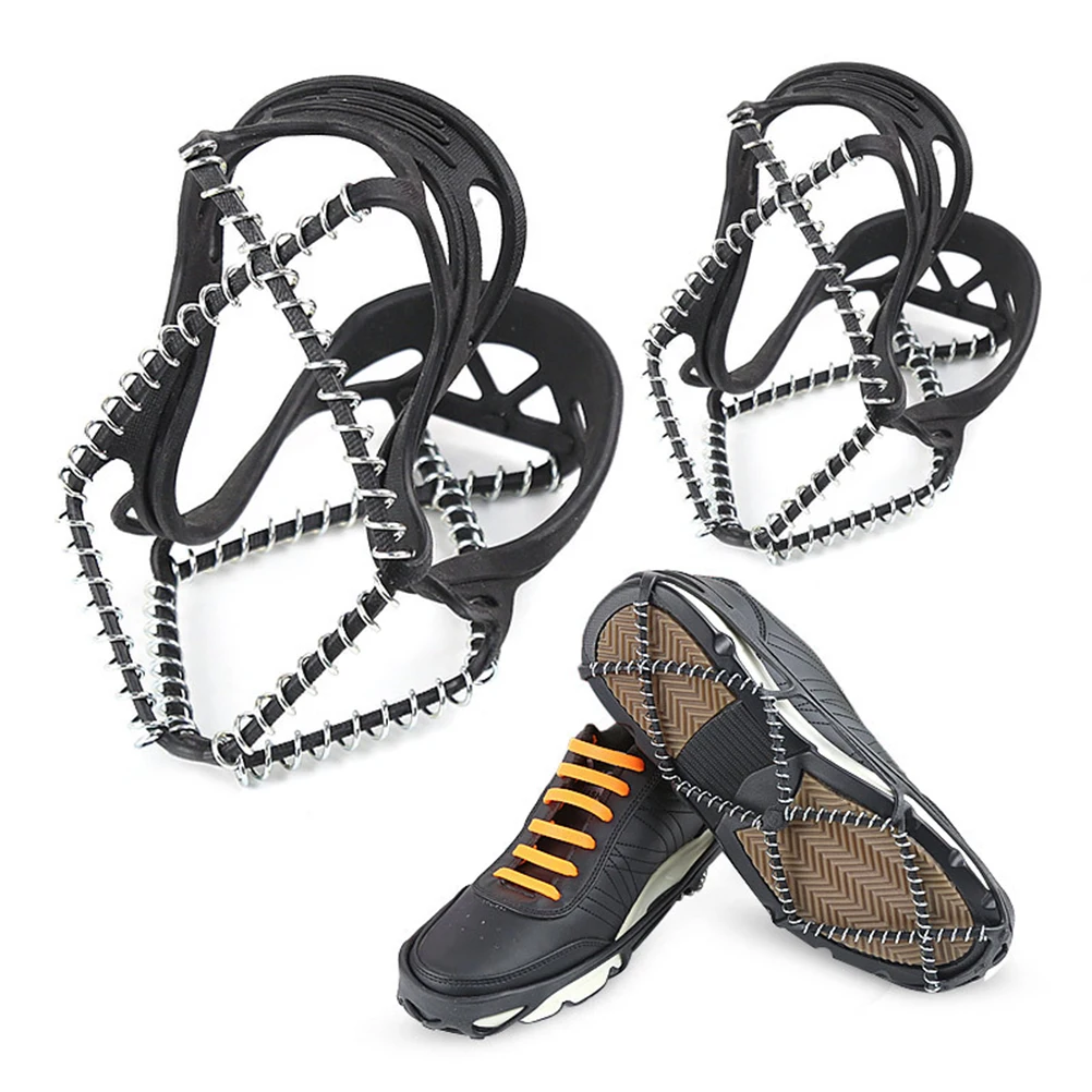 

Portable Ice Crampons Anti Slip Snow Shoes Cover Durable TPE Steel Lightweight Hiking Climbing Hunting Fishing Gear