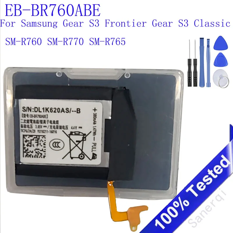 EB-BR760ABE Battery For Samsung Gear S3 Frontier Gear S3 Classic SM-R760 SM-R770 SM-R765 +Free Tools
