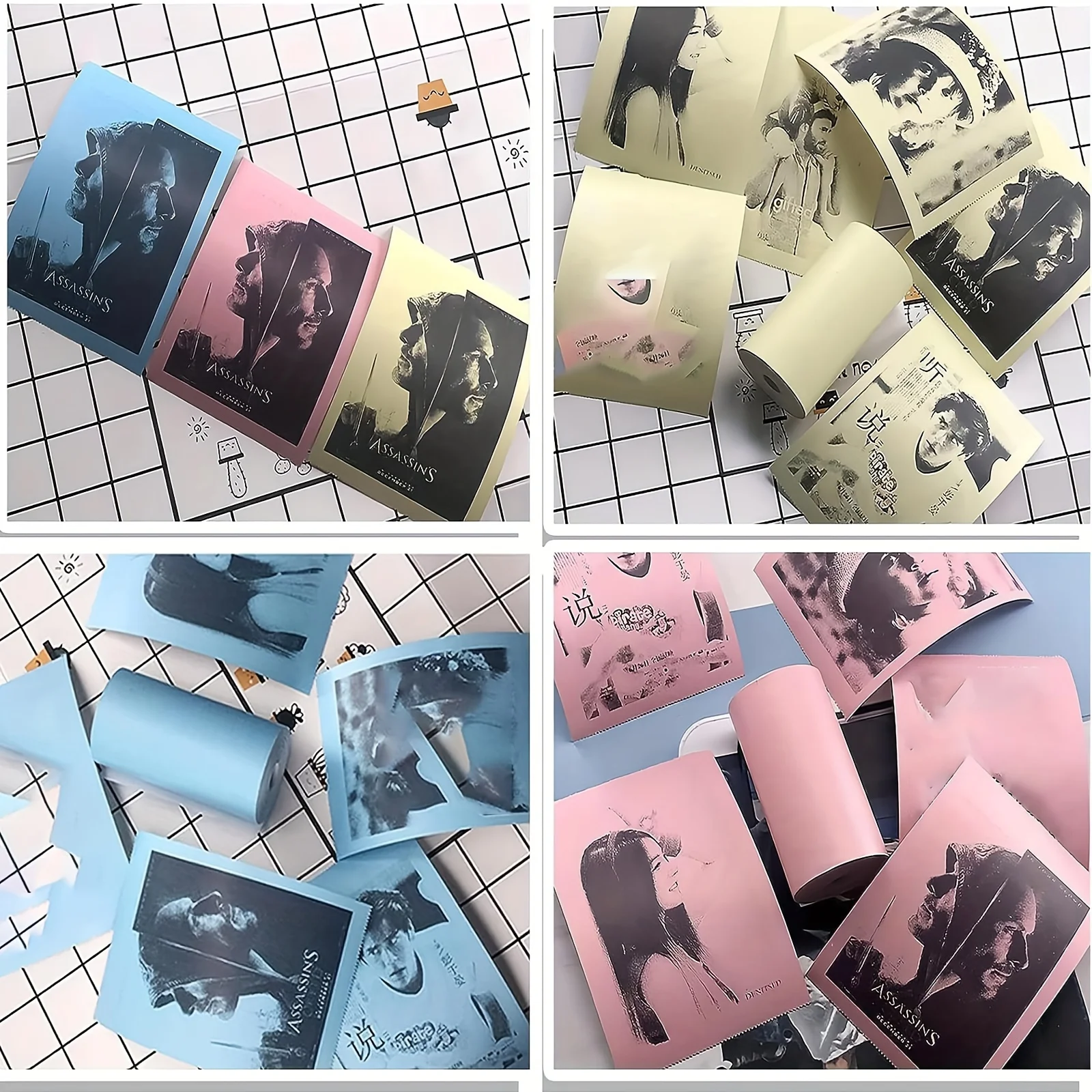 Mini Printer Paper Thermal Label Sticker Colorful Adhesive Self-adhesive Paper For Wireless Photo Inkless Printer 57mm