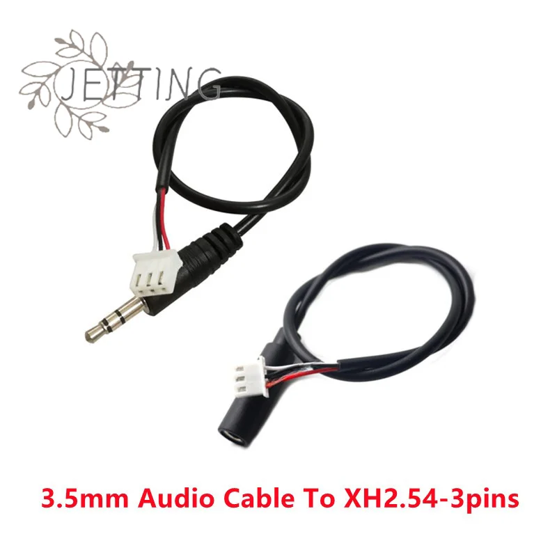 (SMTGDP11)Jack 3.5mm AUX Audio Cable To XH2.54 3p Terminal Male To Male Female 3 Core Stereo Audio Cable Amplifier Extended Line