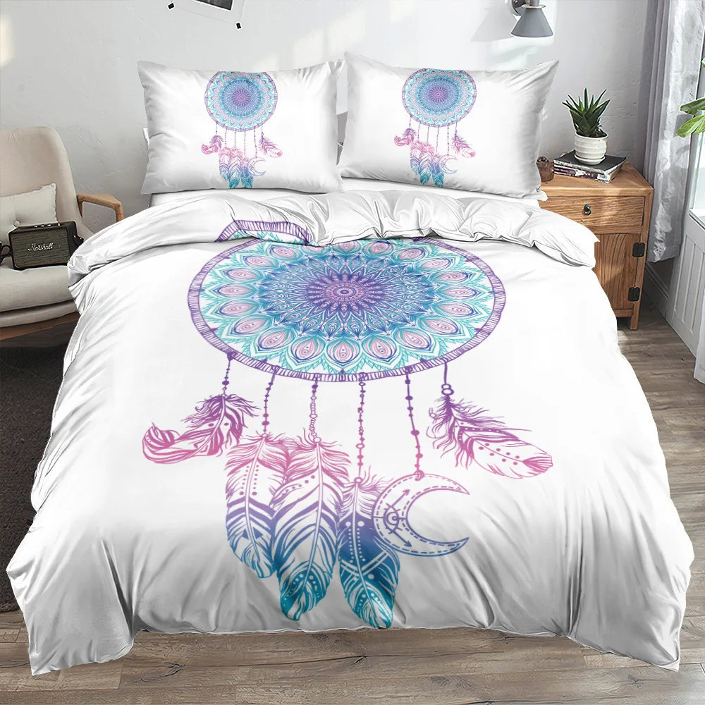 2/3pcs bedding set Digital Print Comfortable Duvet Cover for Home Bedroom Decoration, 1 Duvet Cover and 2pillowcase with Zippers