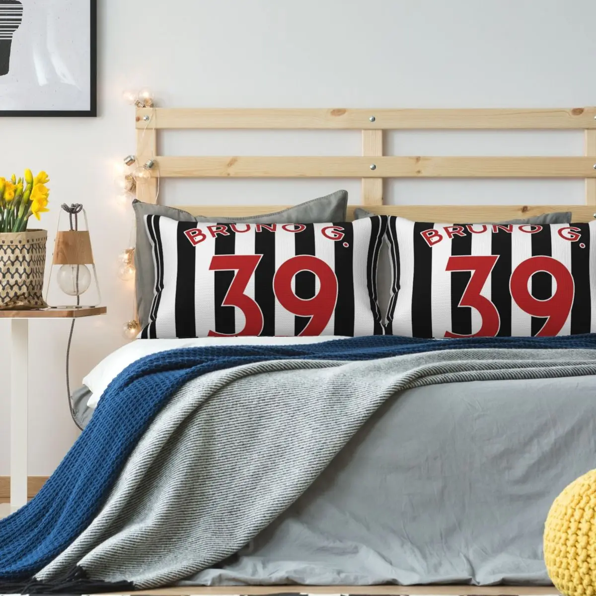 Bruno Guimaraes 39 Newcastle Rectangle Linen Pillowcase Cushion Cover Polyester Decorative Bed Home Comfort Throw Pillow