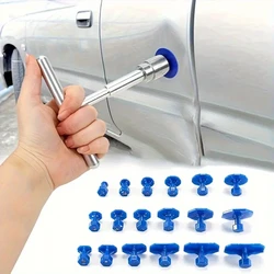 18pcs Paintless Car Dent Repair Kit - T-Shaped Handheld Tool with Spacers for Easy Bodywork, Slight & Small Hail Damage