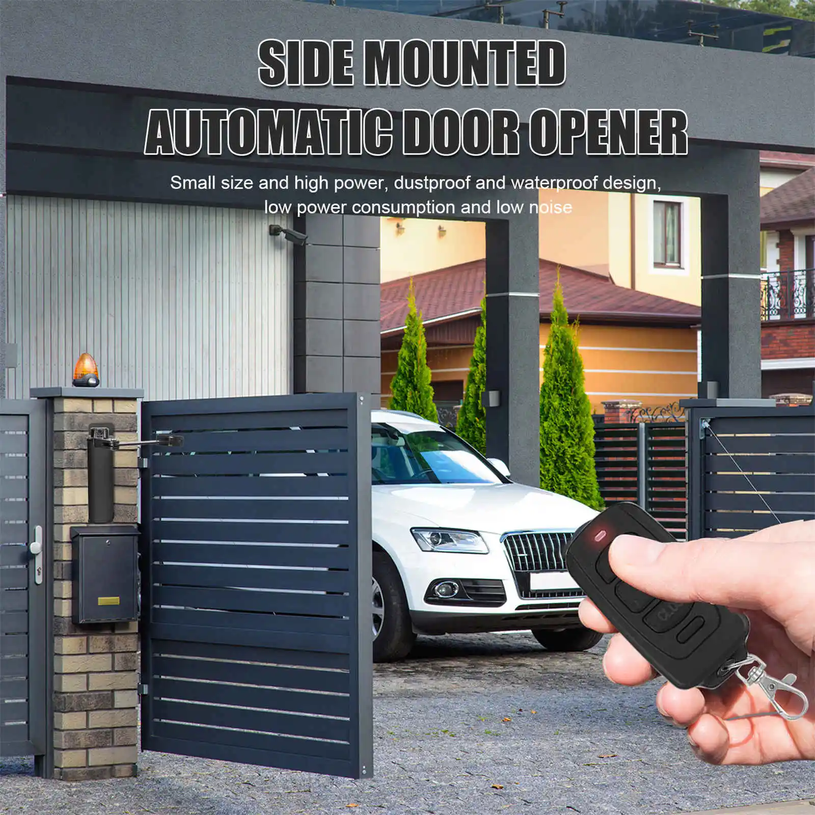 Elektrischer Toröffner, robuster Toröffner aus Aluminiumlegierung, 551 Pfund Kapazität, Schiebetoröffner-Set