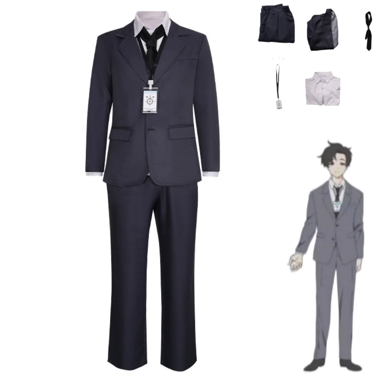 

Game Blue Archive The Animation Schale Sensei Cosplay Costume Sir Grey Coat Shirt Uniform Adult Man Carnival Christmas Suit