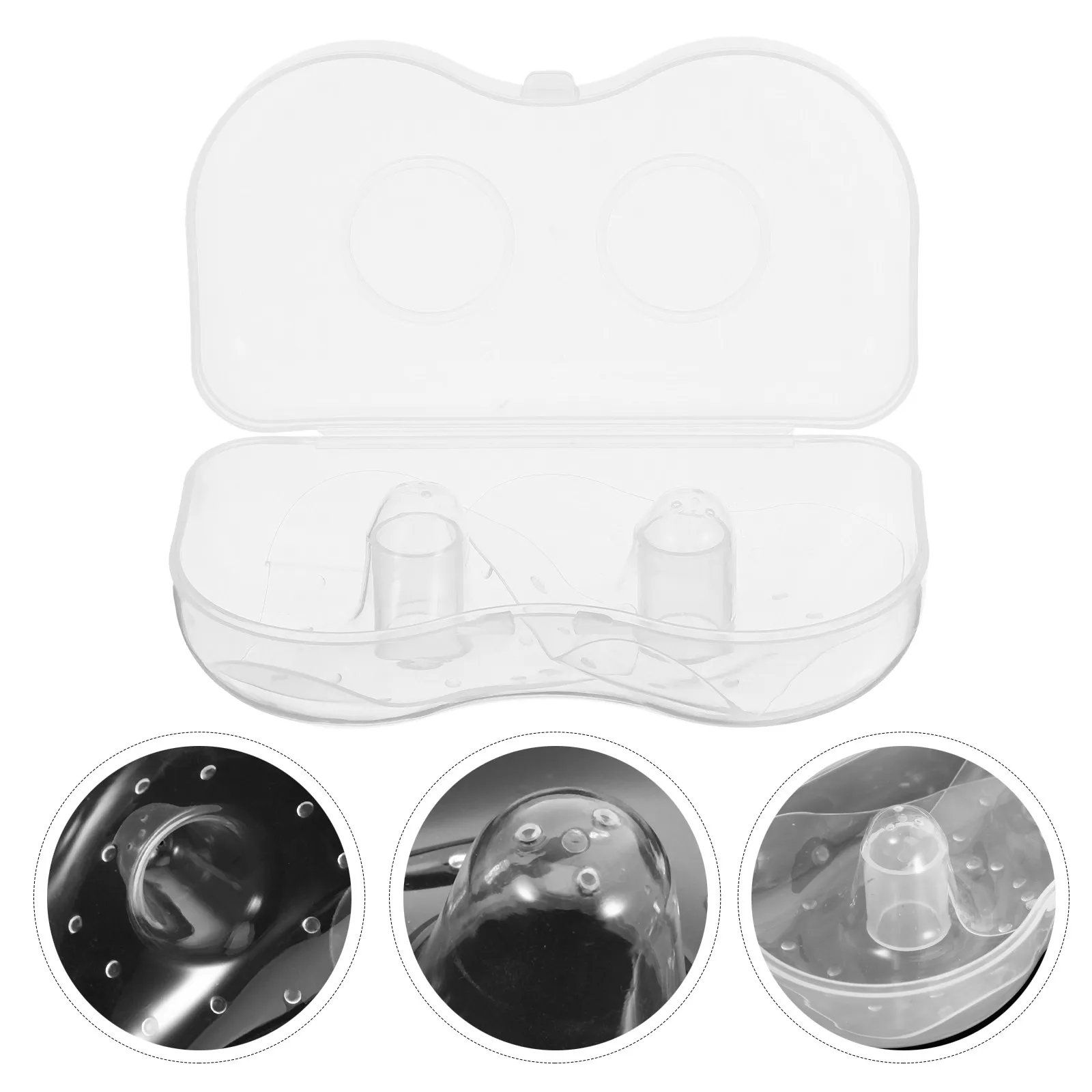 

1 пара мягких и прочных накладок на соски для грудного вскармливания, скрытый дизайн, с футляром для хранения, накладки для плоских сосков при грудном вскармливании