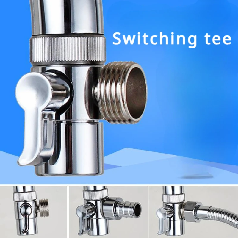 1pcs Washbasin faucet external water separator single-cut one-in two-out switching valve shunt adapter accessories