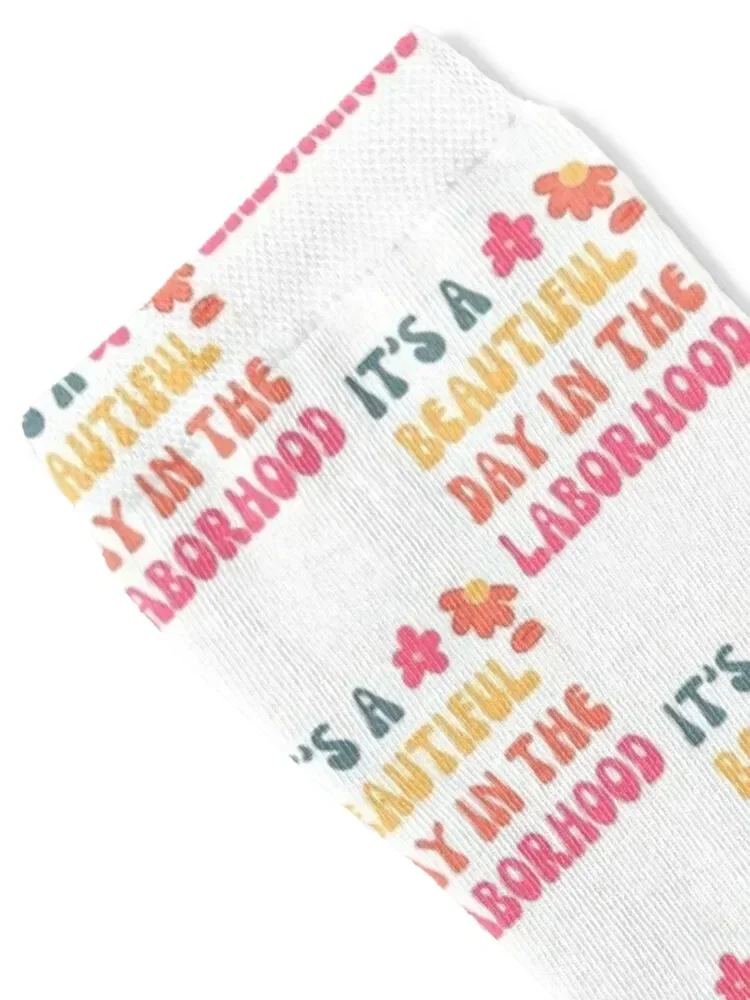 It's A Beautiful Day In The Laborhood for a L&D Nurse Socks funny gift Crossfit christmas stocking Socks For Girls Men's