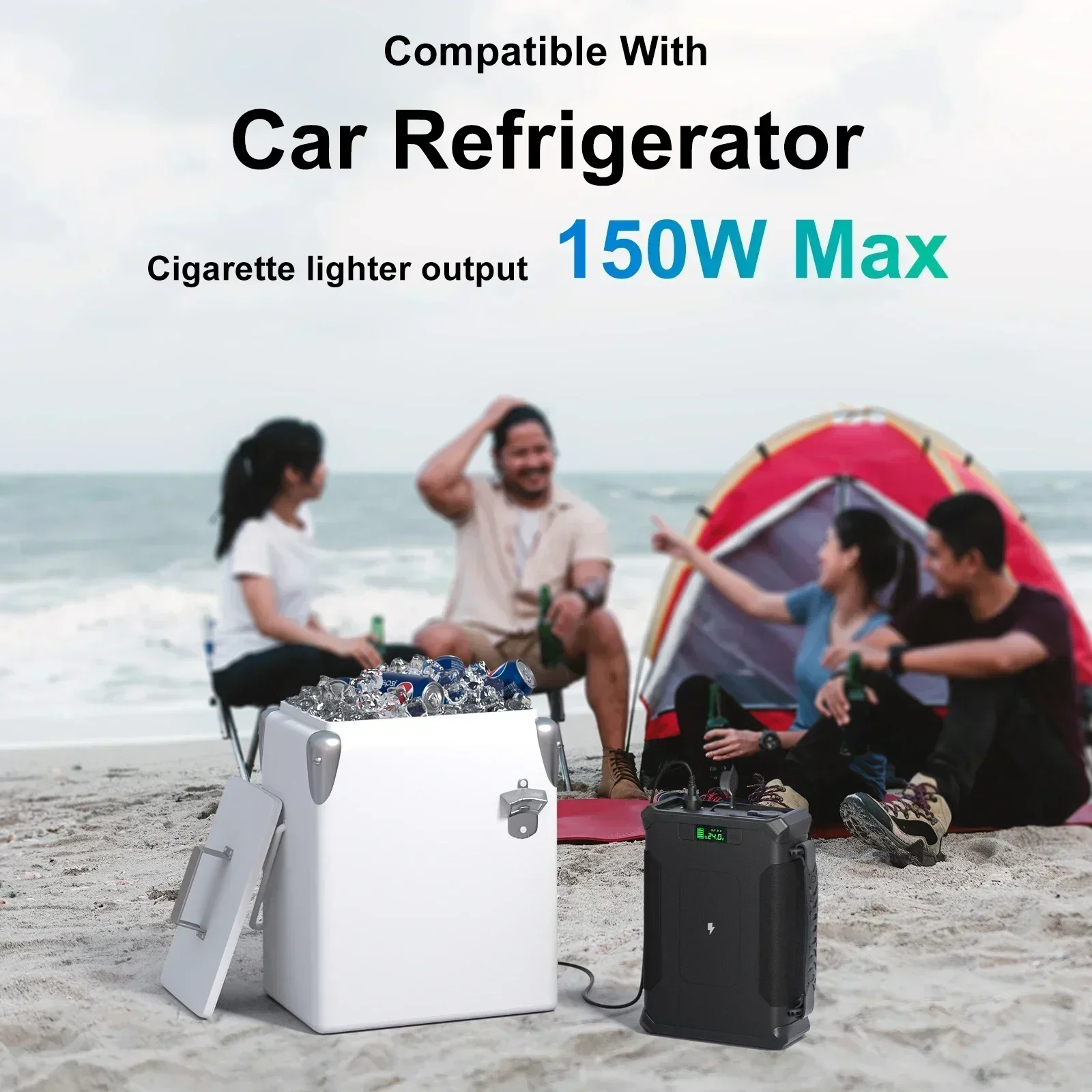 Power Station 96000mah 300wh Lifepo4 Battery Backup PD 65W Outdoor Power Bank For CPAP Walkie Talkie