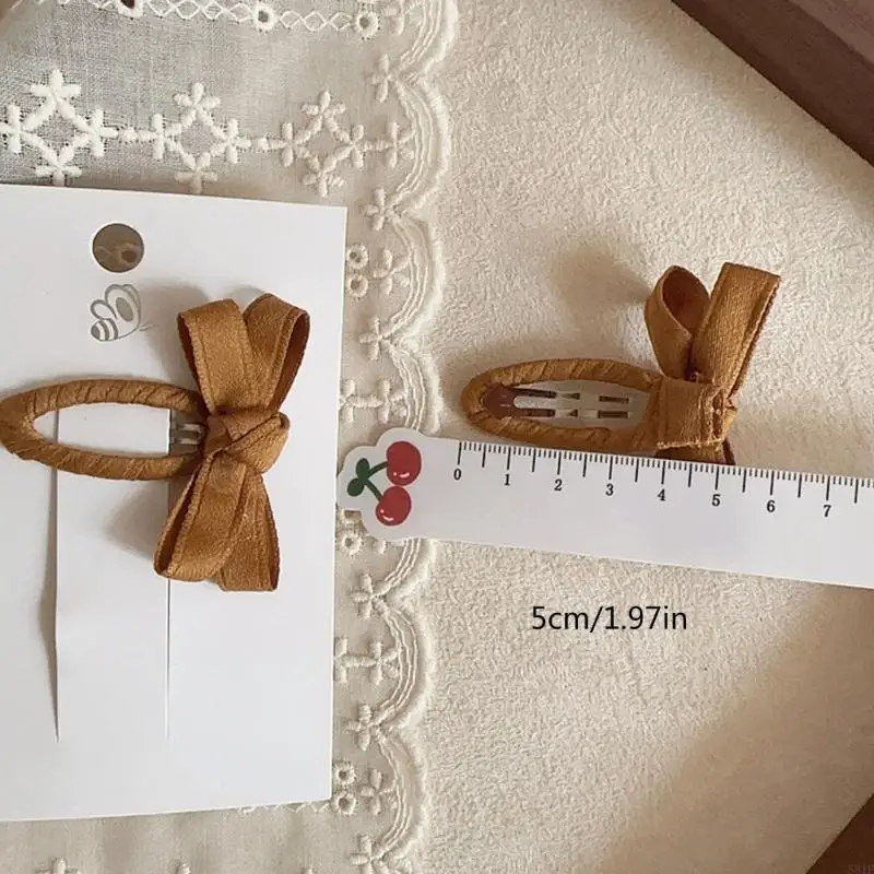 581F 2 قطعة مقاطع شعر الطفل المألوف Bowknot تصميم دبابيس الشعر الاتجاه مشبك شعر الحلي للفتيات الاستخدام اليومي