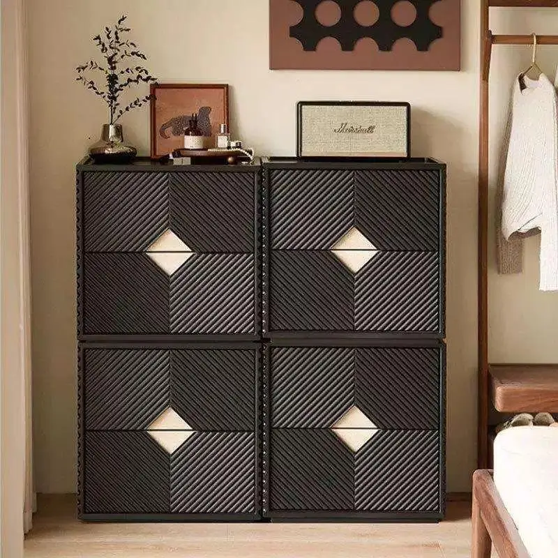 TV cabinet living room multi-functional storage cabinet rhombus geometric lines free combination