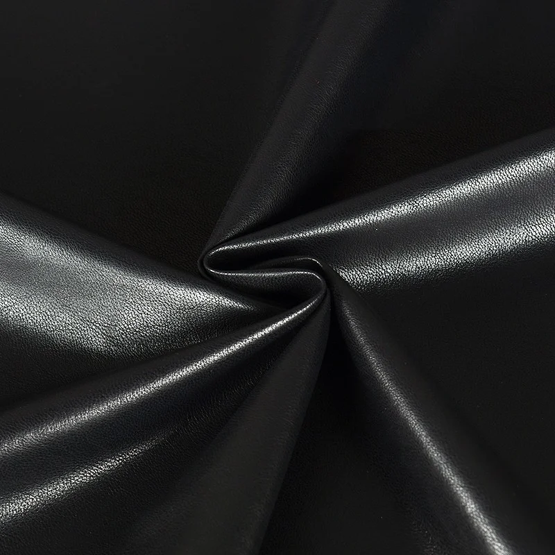 Black Leather Fabric Cotton Sole Thin Soft Clothing Designer Fabric Wholesale Cloth Diy Apaprel Sewing Fabric Material