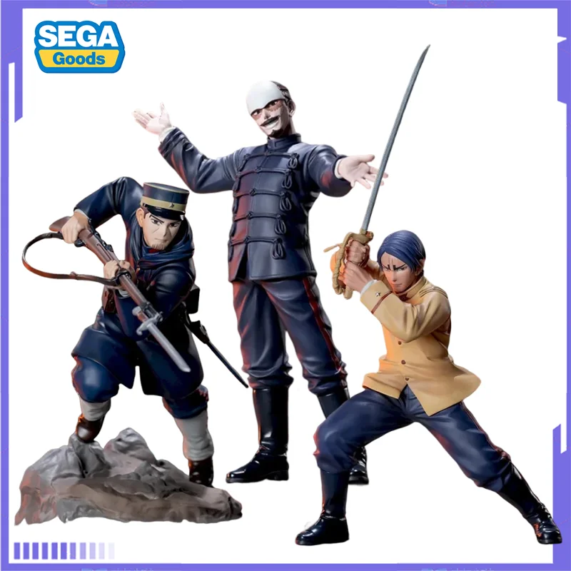 

In Stock Original SEGA TV Anime Golden Kamuy Xross Link Figure Tsurumi Tsukishima Koito Set Action Model Collectible Toys Gift
