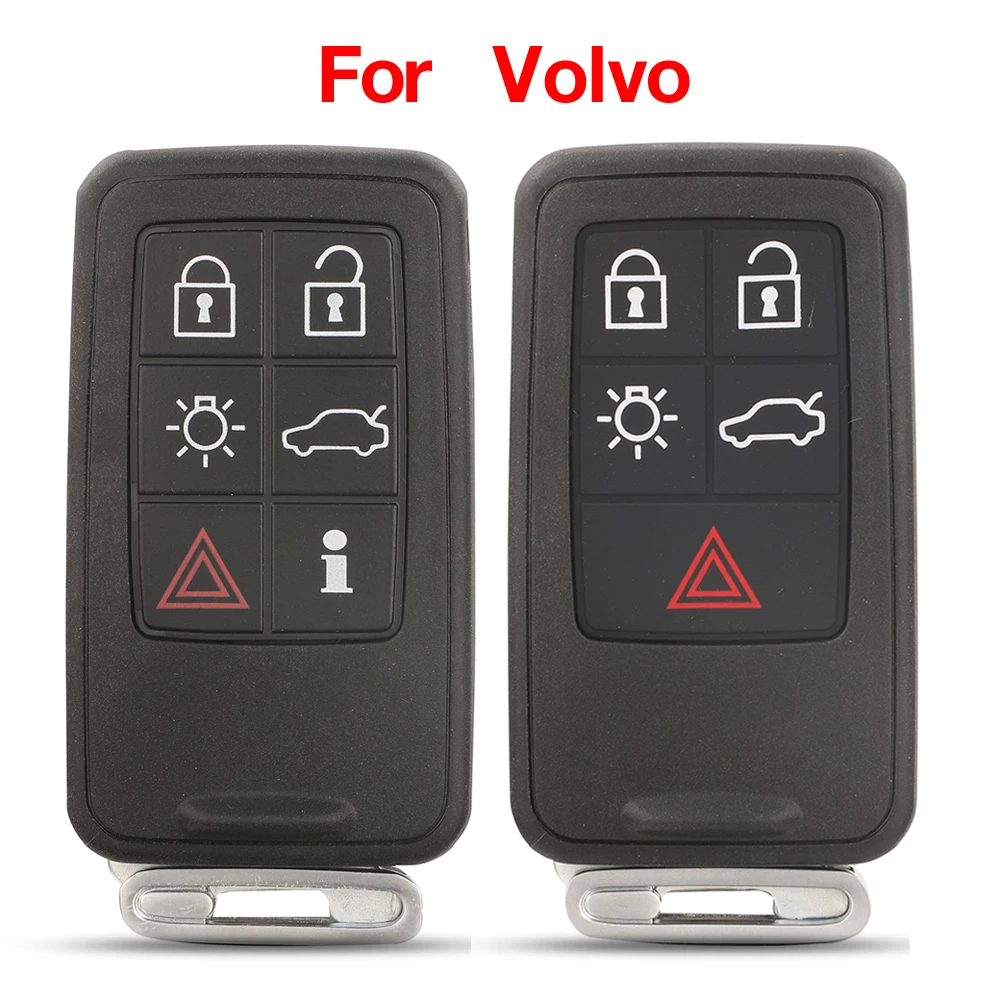 jingyuqin 5/6 Button Smart Car Key Shell Case Fob For Volvo S60 V60 S80 XC70 XC60 V70 2008-2017 Remote Cover Accessories