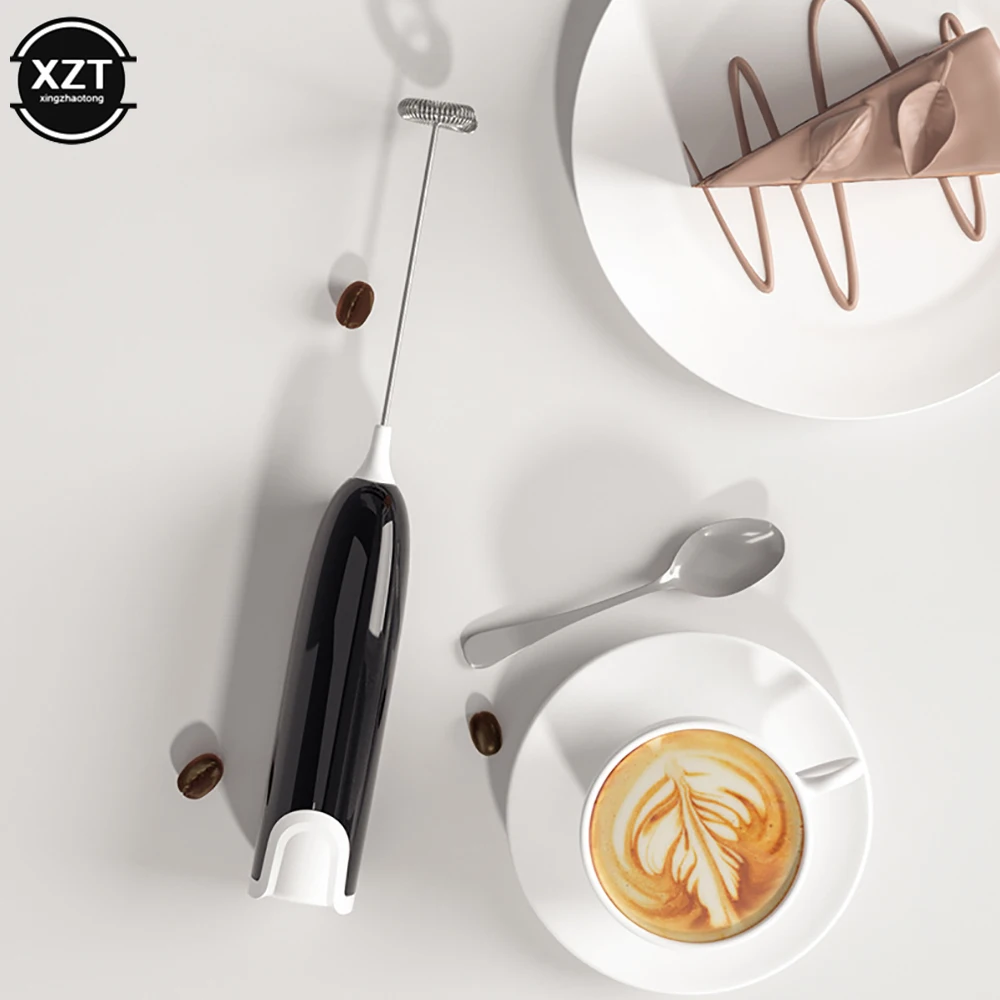 Electric Milk Frother Kitchen Drink Foamer Whisk Mixer Stirrer Coffee Cappuccino Creamer Whisk Frothy Manual Blend Whisker Egg