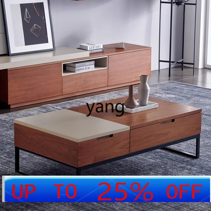 CX  light luxury simple modern multi-function liftable TV cabinet combination